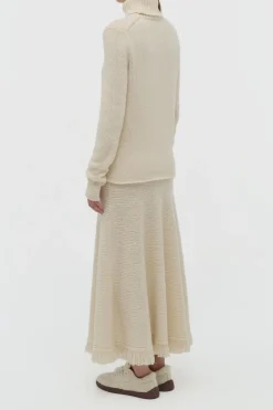 Nelle Knit Turtleneck in Ivory Cashmere