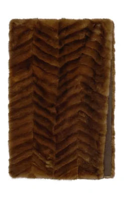 Nerina Scarf in Mahogany Recycled Mink Fur