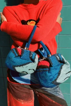 Nina Bag in Air Multi Crochet Cashmere