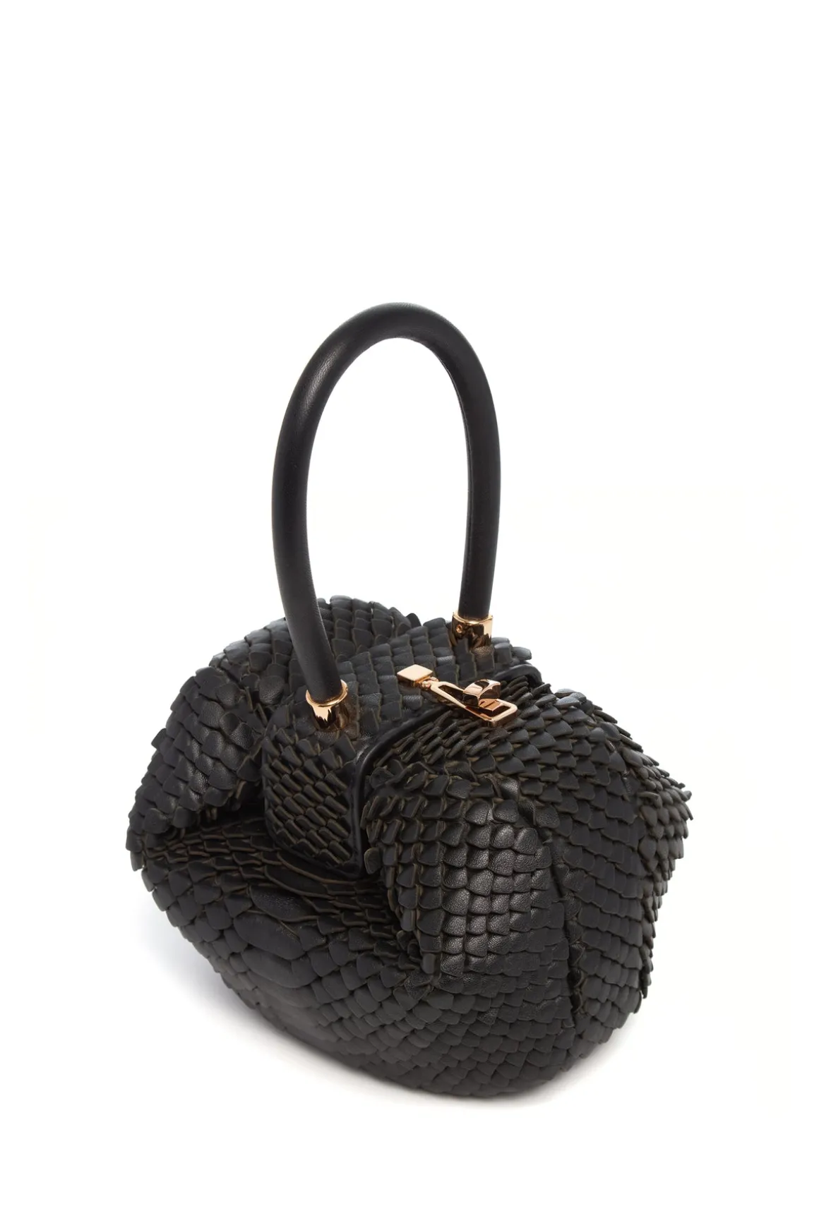Nina Bag in Black Leather Snake Scales