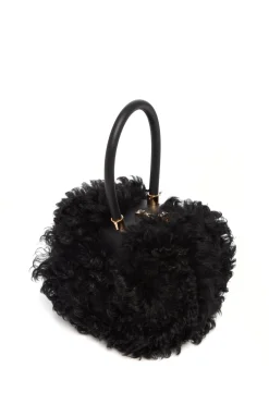 Nina Bag in Black Shearling