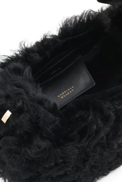 Nina Bag in Black Shearling