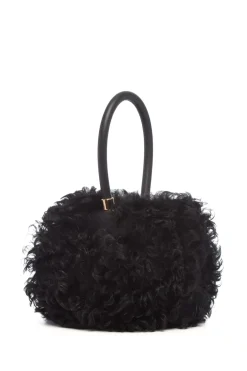 Nina Bag in Black Shearling
