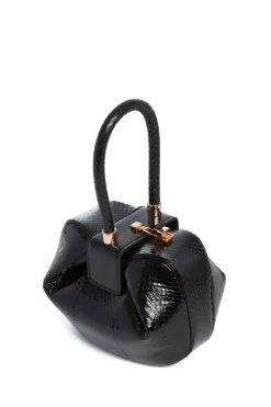 Nina Bag in Black Snakeskin