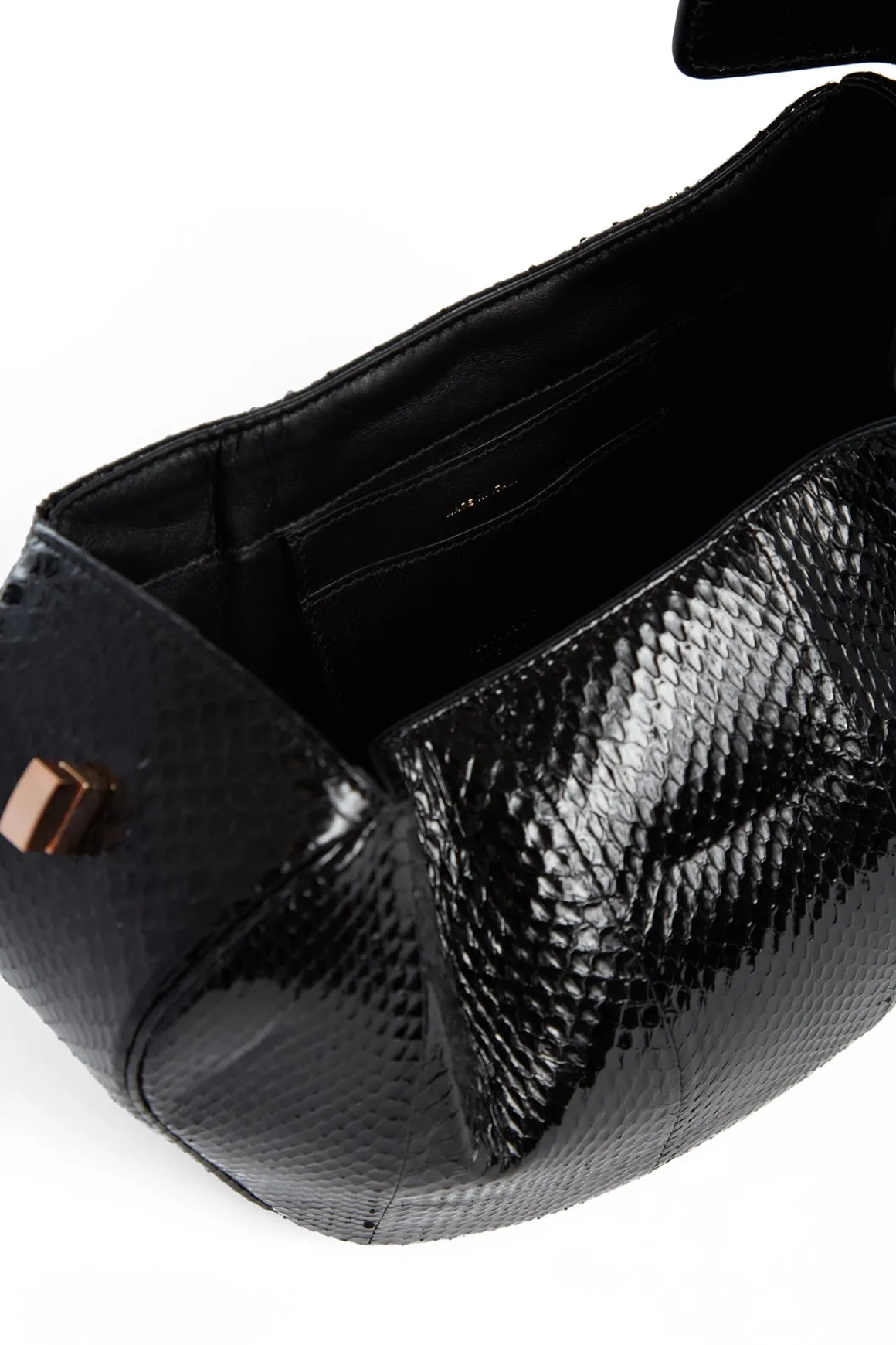Nina Bag in Black Snakeskin