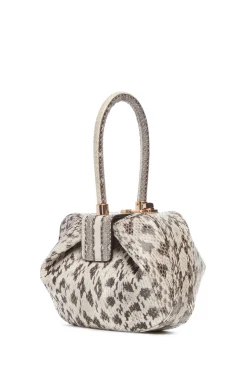 Nina Bag in Black & White Snakeskin