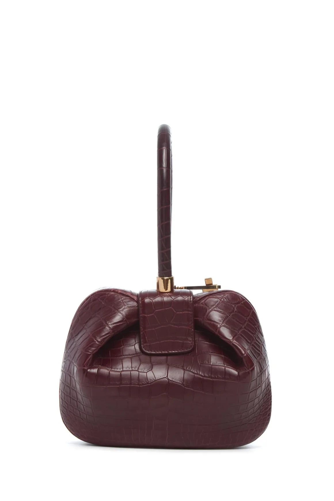 Nina Bag in Bordeaux Crocodile Leather