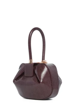 Nina Bag in Bordeaux Snakeskin