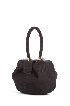 Nina Bag in Chocolate Corded Suede