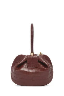 Nina Bag in Cognac Crocodile Leather