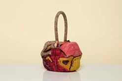 Nina Bag in Fire Multi Crochet Cashmere