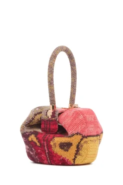 Nina Bag in Fire Multi Crochet Cashmere