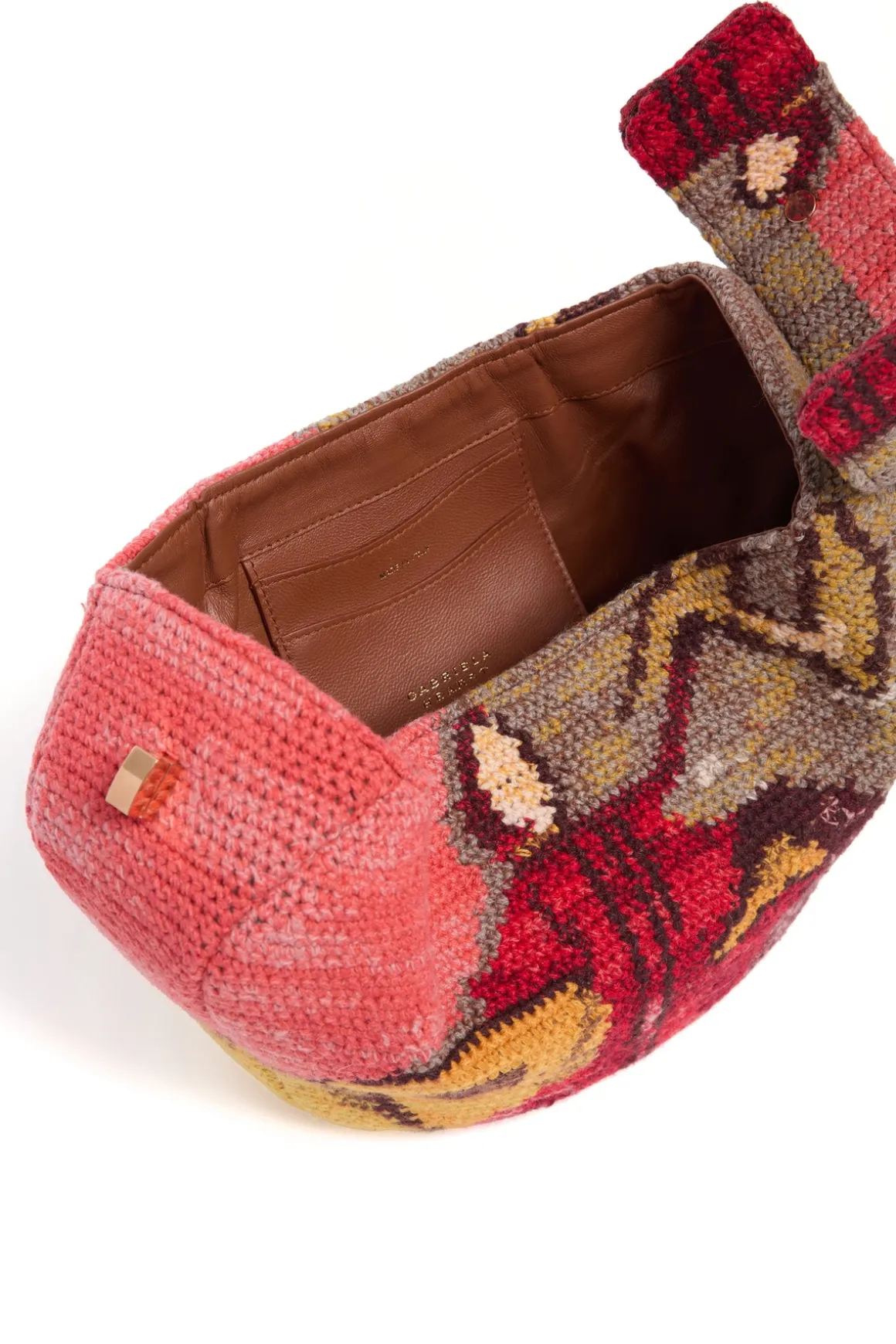 Nina Bag in Fire Multi Crochet Cashmere