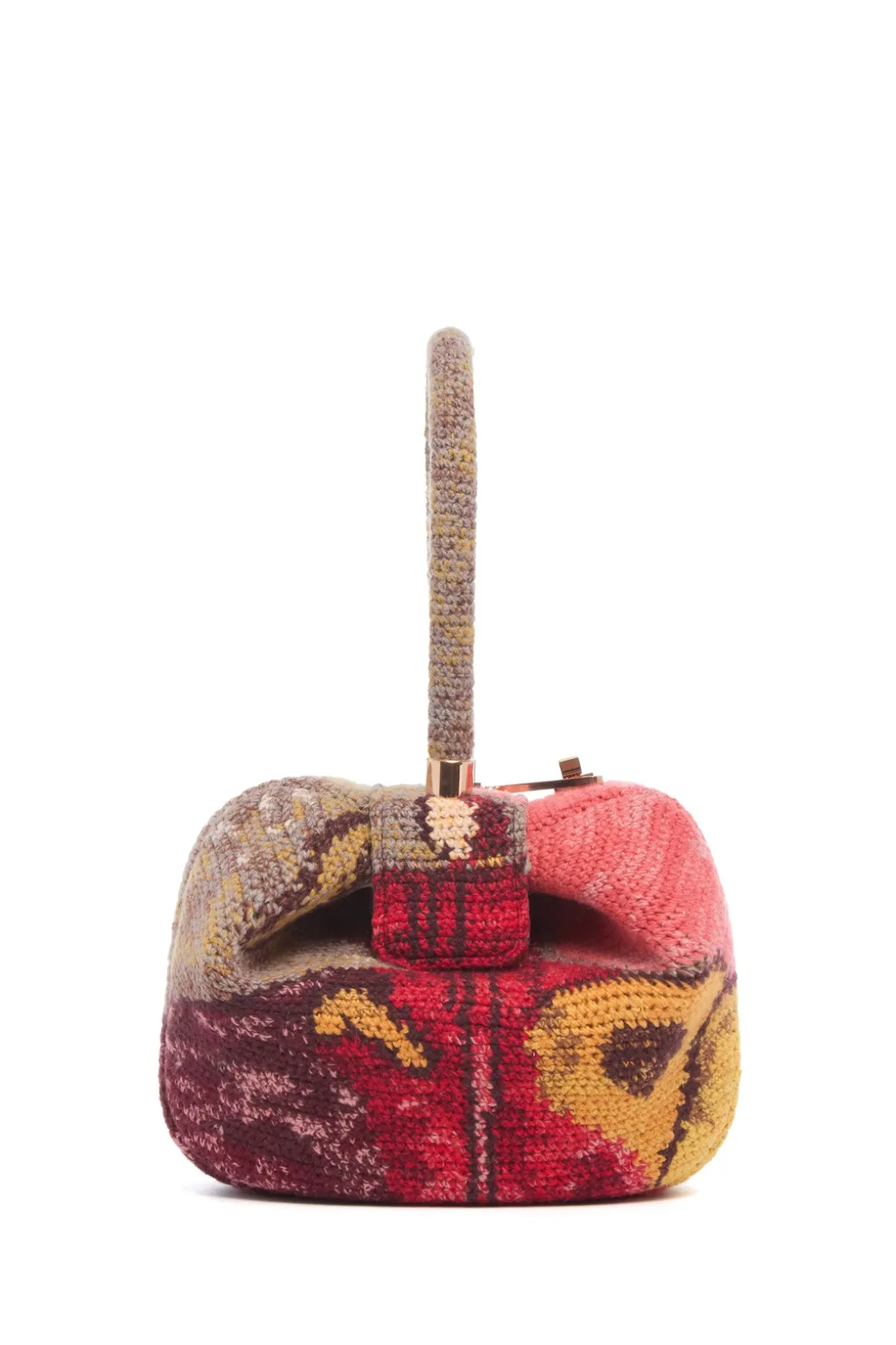Nina Bag in Fire Multi Crochet Cashmere