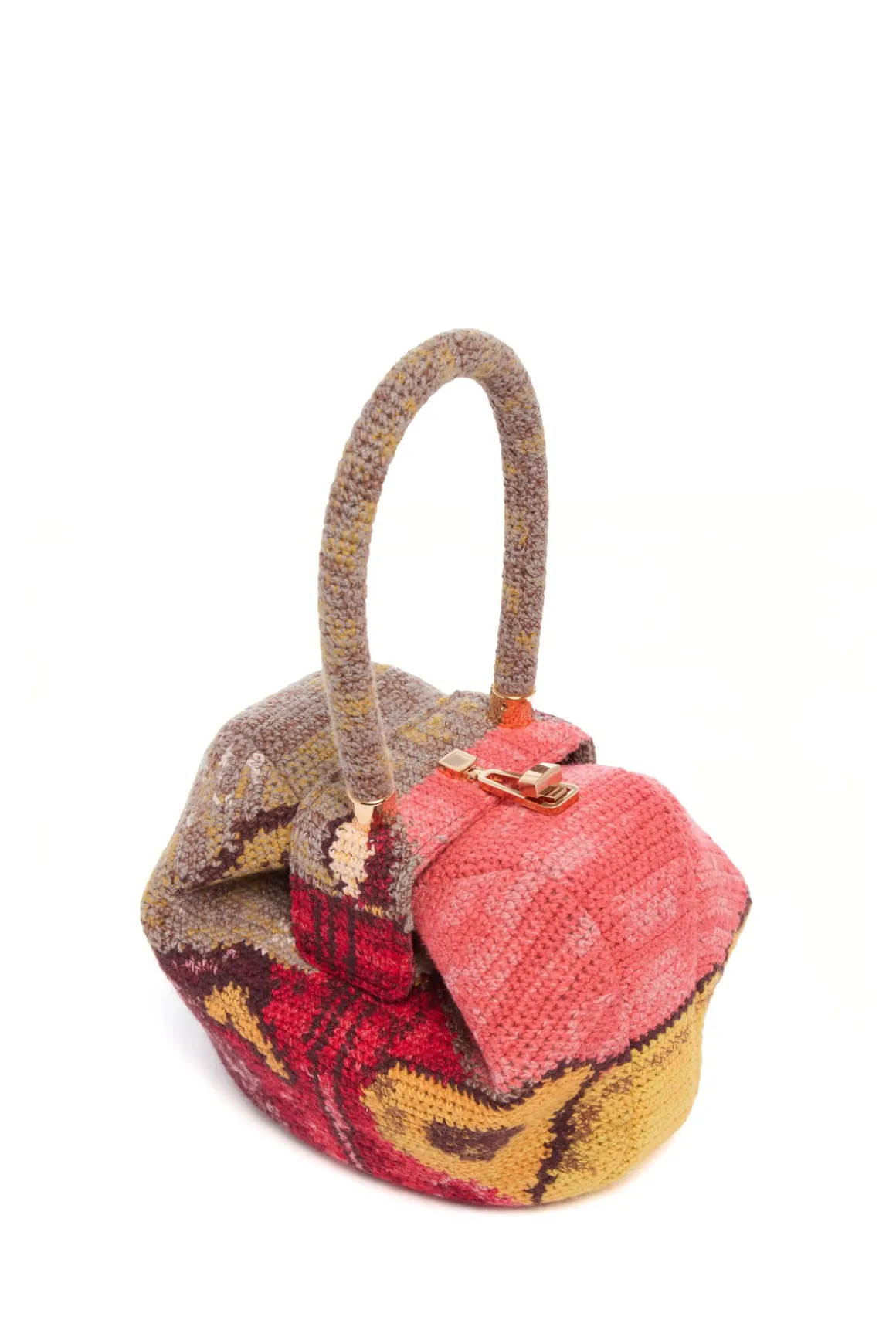 Nina Bag in Fire Multi Crochet Cashmere