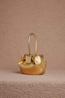 Nina Bag in Gold Metallic Nappa Leather