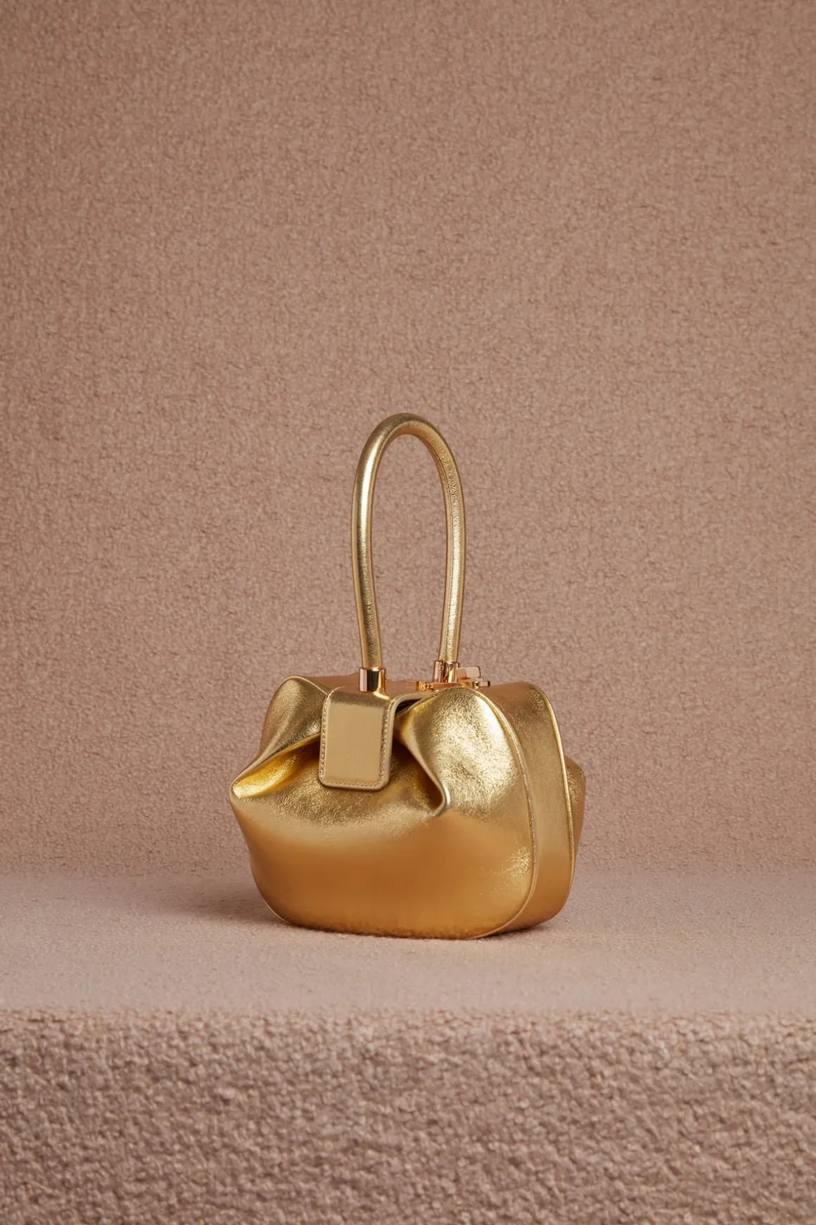 Nina Bag in Gold Metallic Nappa Leather