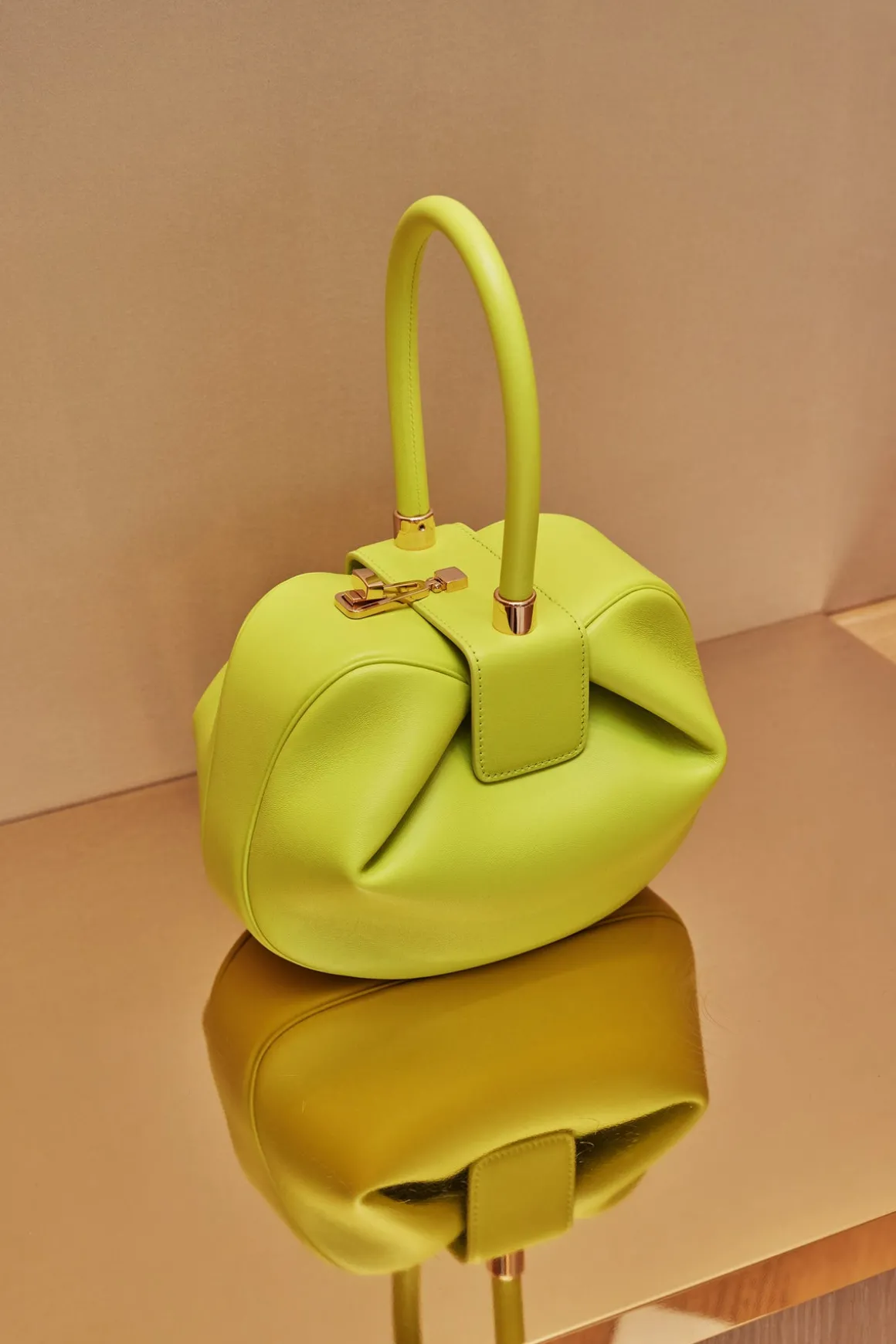 Nina Bag in Lime Adamite Nappa Leather