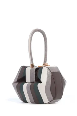 Nina Bag in Multi Stripes Snakeskin & Nappa Leather