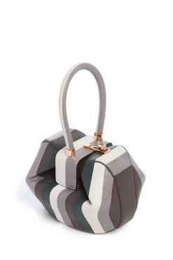 Nina Bag in Multi Stripes Snakeskin & Nappa Leather