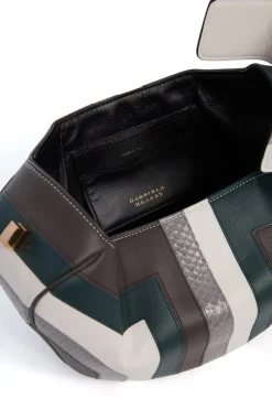 Nina Bag in Multi Stripes Snakeskin & Nappa Leather