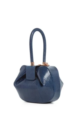 Nina Bag in Navy Snakeskin