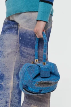 Nina Bag in Water Multi Crochet Cashmere