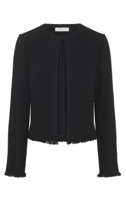 Normand Jacket in Black Virgin Wool Cashmere