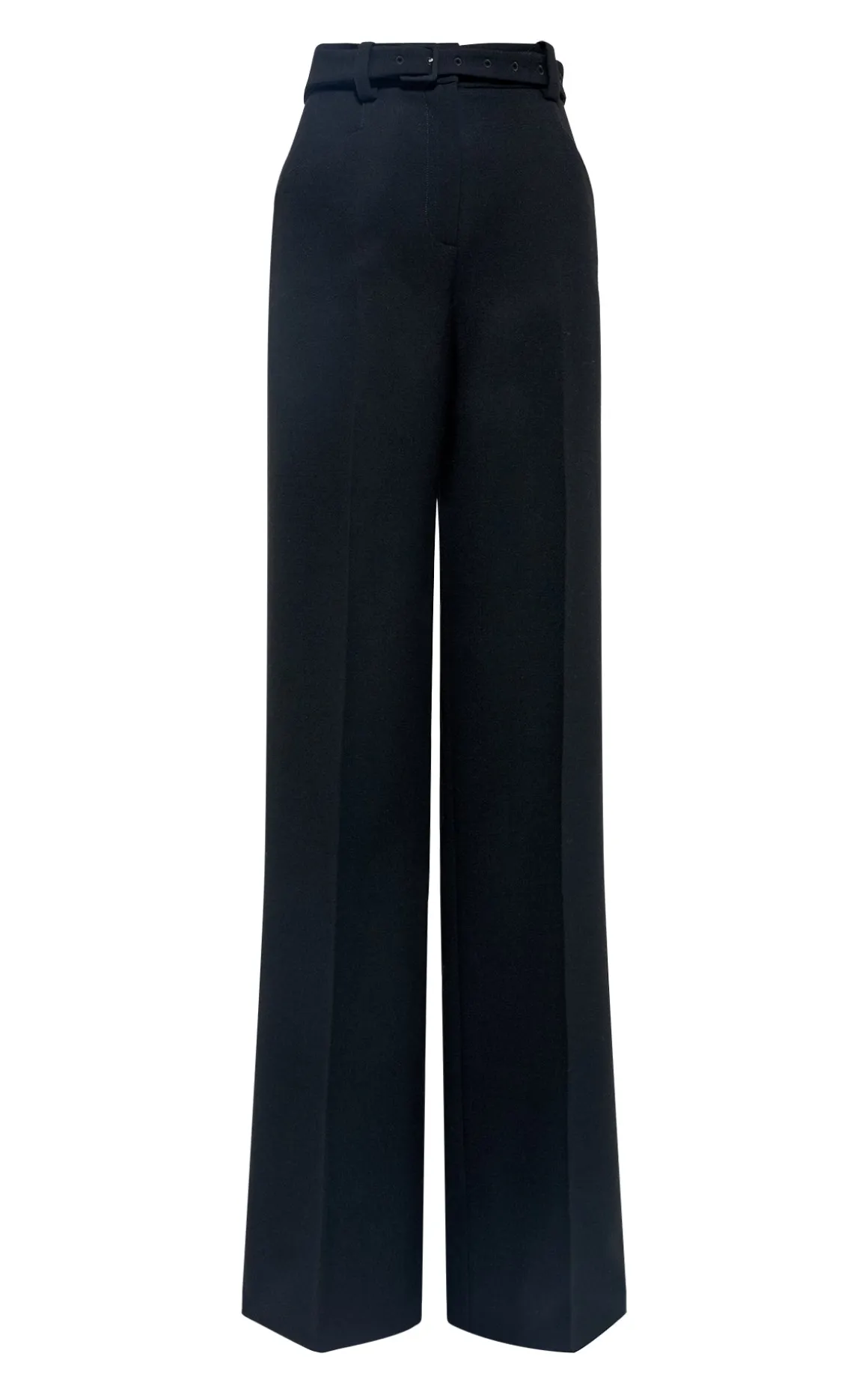 Norman Wide-leg Pant in Black Recycled Virgin Wool