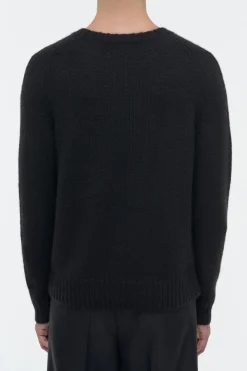 Norwich Knit Sweater in Black Cashmere
