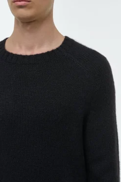 Norwich Knit Sweater in Black Cashmere