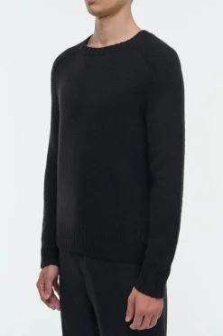 Norwich Knit Sweater in Black Cashmere