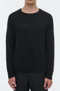 Norwich Knit Sweater in Black Cashmere