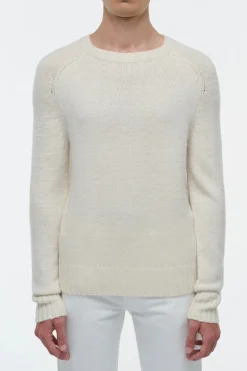 Norwich Knit Sweater in Ivory Cashmere