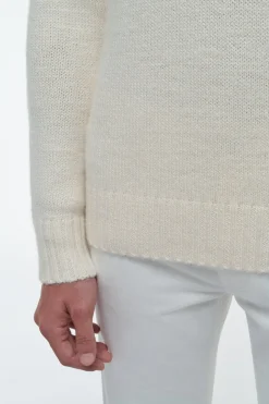Norwich Knit Sweater in Ivory Cashmere