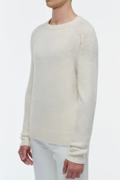 Norwich Knit Sweater in Ivory Cashmere