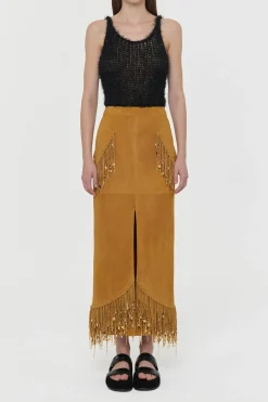 Nur Knit Tank Top in Black Silk Cashmere