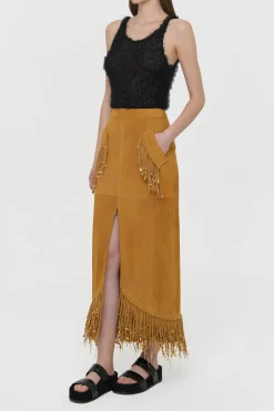 Nur Knit Tank Top in Black Silk Cashmere