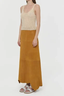 Nur Knit Tank Top in Off White Silk Cashmere