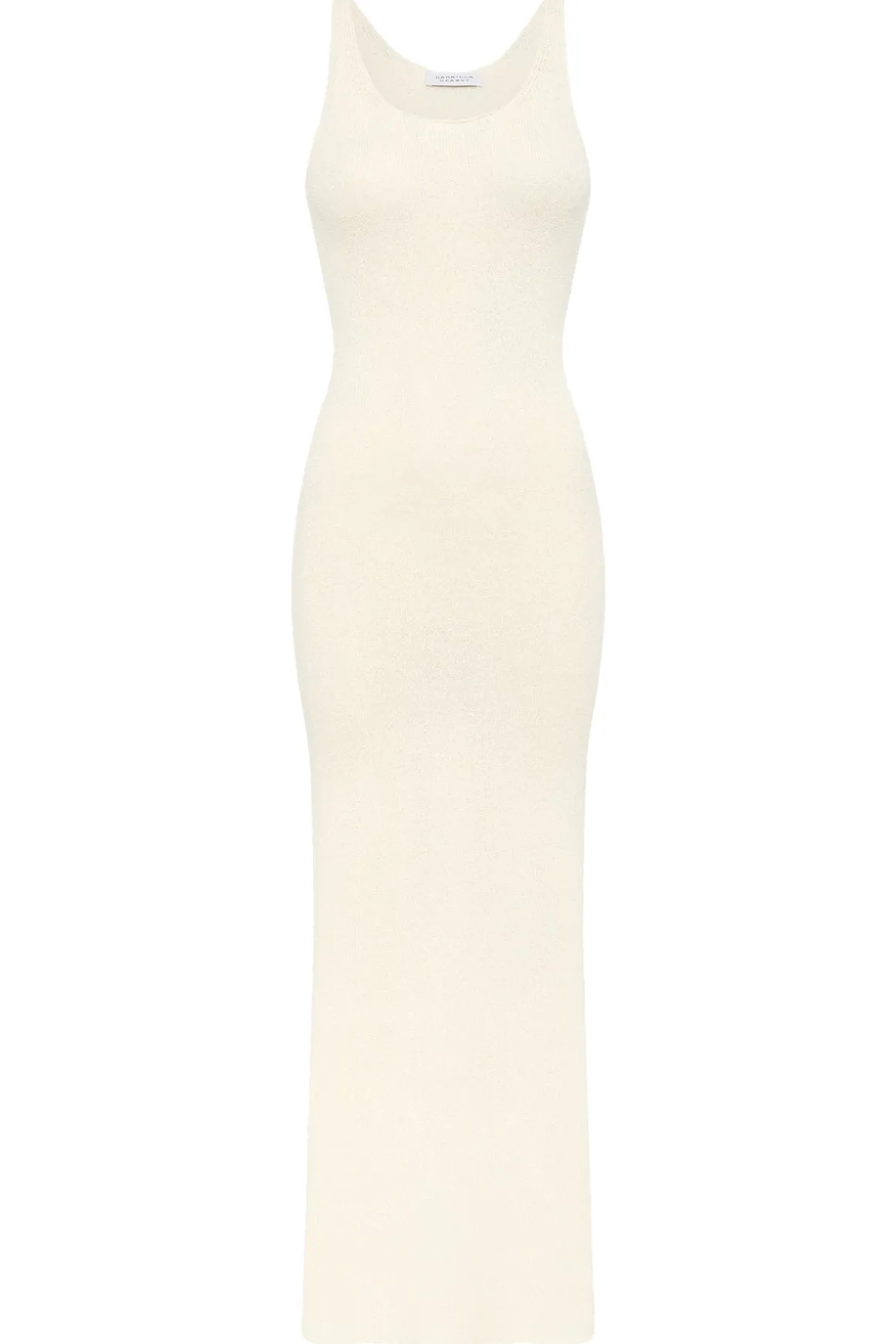 Nyra Knit Maxi Dress in Off White Mulberry Silk