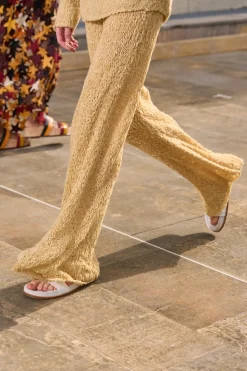 Oriel Knit Pant in Hay Silk Cashmere Linen