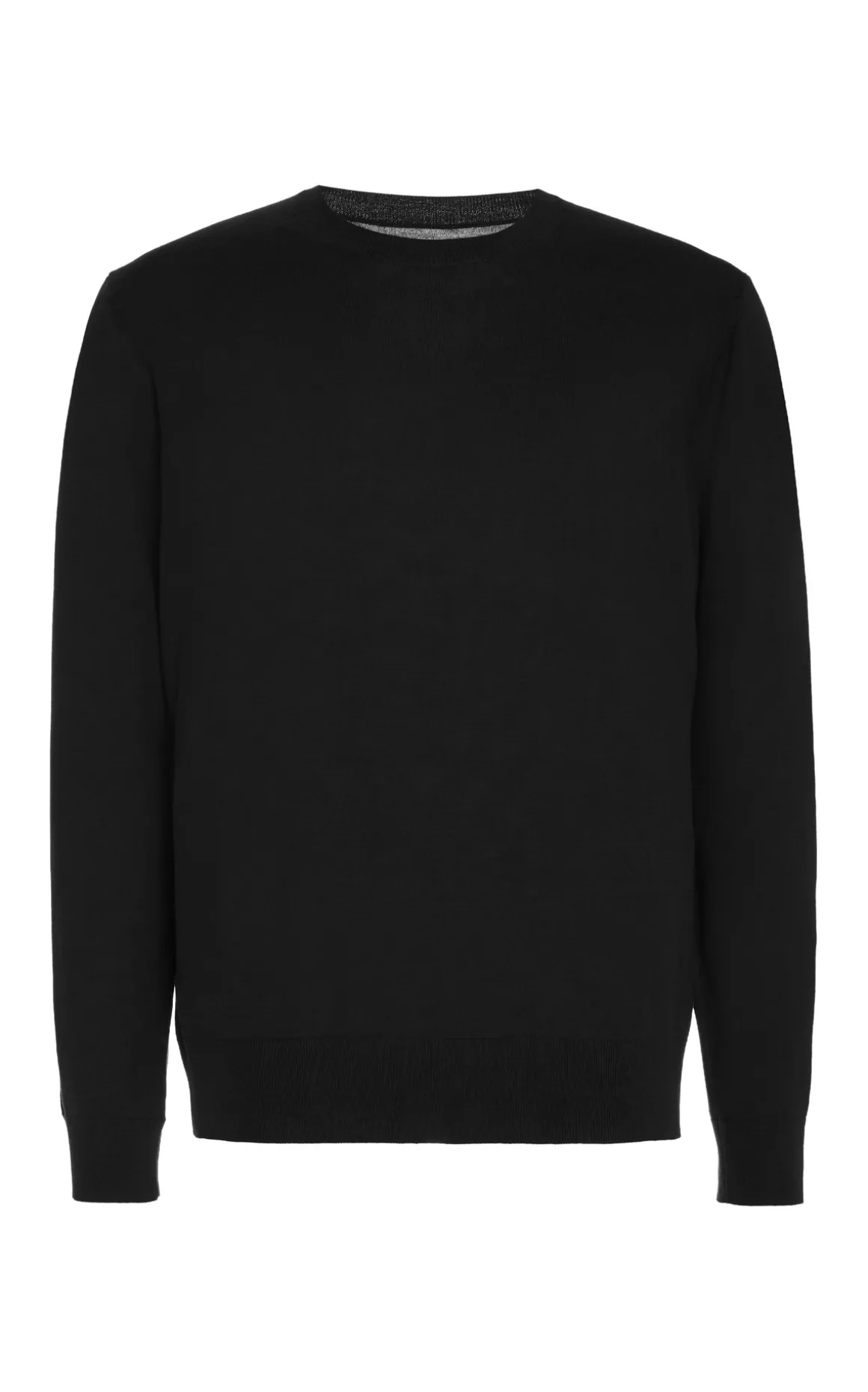 Palco Knit Sweater in Black Merino Wool