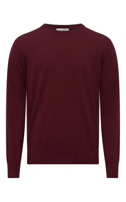 Palco Knit Sweater in Bordeaux Merino Wool