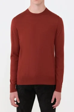 Palco Knit Sweater in Burnt Sienna Merino Wool