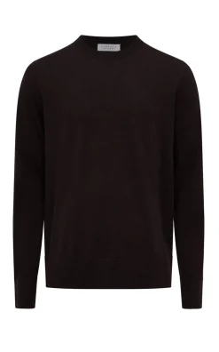 Palco Knit Sweater in Chocolate Merino Wool