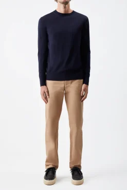 Palco Knit Sweater in Navy Merino Wool