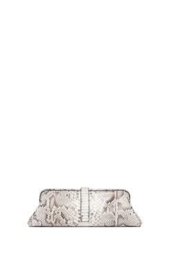 Paola Clutch in Black & White Inversa™ Snakeskin