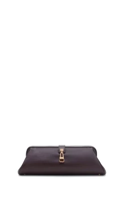 Paola Clutch in Bordeaux Nappa Leather