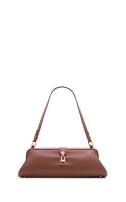 Paola Clutch in Cognac Nappa Leather