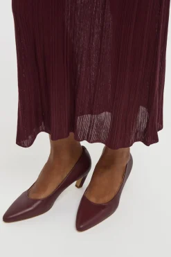 Peggy Pump in Bordeaux Nappa Leather